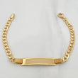 Pulso Placa Cubana 7.5gr / 7 3/4 in / 4.58mm Oro Amarillo +1 18K &