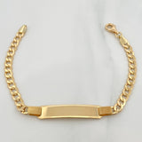 Pulso Placa Cubana 7.5gr / 7 3/4 in / 4.58mm Oro Amarillo +1 18K &