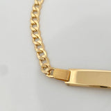 Pulso Placa Cubana 7.25gr / 7 1/2 in / 4mm Oro Amarillo +1 18K %