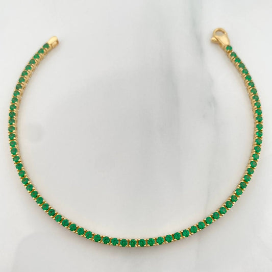 Tennis Bracelet 7gr / 7 in / 2.5mm 18K Yellow Gold +4 %