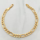 Pulso Figaro 6.1gr / 8 3/4 in / 6.3mm Oro Amarillo +1 18K %