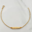 Pulso Placa Aro Seguido 1.55gr / 6 1/2 in / 1mm Oro Amarillo +3 18K &