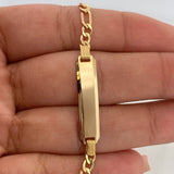 Figaro Plate Bracelet 3.45gr / 7 in / 2.8mm 18K Yellow Gold +1 %
