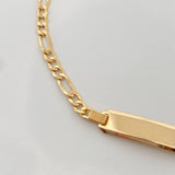 Figaro Plate Bracelet 3.45gr / 7 in / 2.8mm 18K Yellow Gold +1 %