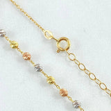 Denarius Type Chain Miraculous Virgin 3.25gr / 17.7in / Three Golds +4 18K ©