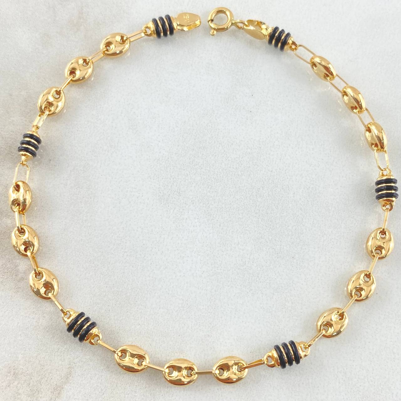 Rustic Bracelet GC 3x1 3.05gr / 7.9in / 18K Gold Yellow Nac.Esp. ©