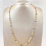 Cadena Gc Barril Cauchos Negros 9.75gr / 23 1/2 in / 4.5mm Oro Amarillo 18K