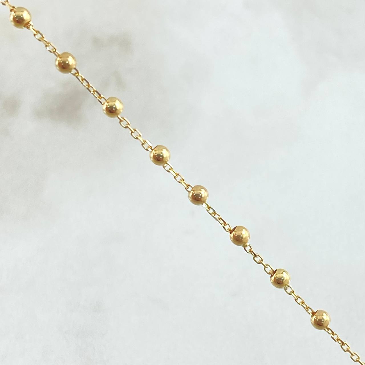 Miraculous Virgin Rosary Polished Cross 3.2gr / 17.7in / 18K Yellow Gold +4 ©