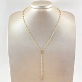 Miraculous Virgin Rosary Polished Cross 3.2gr / 17.7in / 18K Yellow Gold +4 ©
