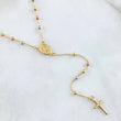 Miraculous Virgin Rosary Polished Cross 3.3gr / 17.7in / Three Golds +4 18K ©