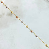 Miraculous Virgin Rosary Polished Cross 3.3gr / 17.7in / Three Golds +4 18K ©