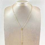 Miraculous Virgin Rosary Polished Cross 3.3gr / 17.7in / Three Golds +4 18K ©