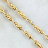Rustic Cylinder Chain 10.35gr / 23.6in / 18K Gold +0$