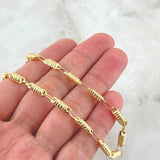 Rustic Cylinder Chain 10.35gr / 23.6in / 18K Gold +0$
