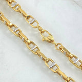 Marinera Box Chain 20.95gr / 23.6in / Two Tone Yellow White 18K +4 ©