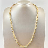 Marinera Box Chain 20.95gr / 23.6in / Two Tone Yellow White 18K +4 ©