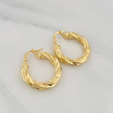 Hoop Earrings Lupe 3.2 g / 3/4 in Yellow Gold 18K