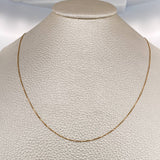 Cadena Veneciana 0.85gr / 17 3/4 in / 0.45mm Oro Amarillo +3 18K &