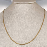 Cadena China 3.05gr / 23 3/4 in / 1.4mm Oro Amarillo +1 18K %