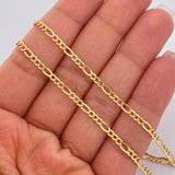 Cadena Figaro 3gr / 23 3/4 in / 2.46mm Oro Amarillo +1 18K &