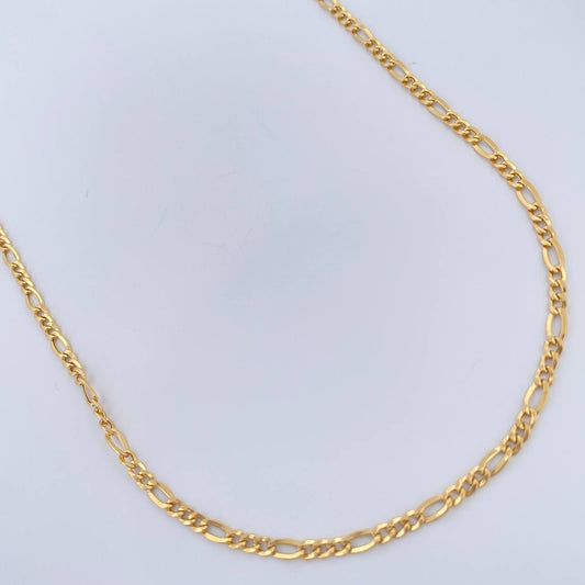 Cadena Figaro 3gr / 23 3/4 in / 2.67mm Oro Amarillo +1 18K %