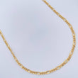 Cadena Figaro 2.9gr / 23 1/2 in / 2.5mm Oro Amarillo +1 18K %