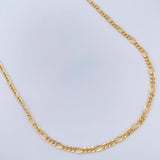 Cadena Figaro 2.9gr / 23 1/2 in / 2.5mm Oro Amarillo +1 18K %
