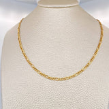 Cadena Figaro 3gr / 23 3/4 in / 2.46mm Oro Amarillo +1 18K &