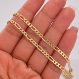 Cadena Figaro 7.4gr / 27 3/4 in / 3.23mm Oro Amarillo +1 18K %
