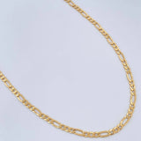 Cadena Figaro 5.45gr / 23 1/2 in / 3.34mm Oro Amarillo +1 18K $