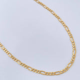 Cadena Figaro 5.35gr / 23 3/4 in / 3.05mm Oro Amarillo +1 18K %