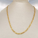 Cadena Figaro 4.7gr / 24 in / 3.3mm Oro Amarillo +1 18K %