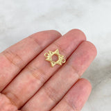 Herraje Estrella De David 0.6gr / 1.5cm / Oro 18K
