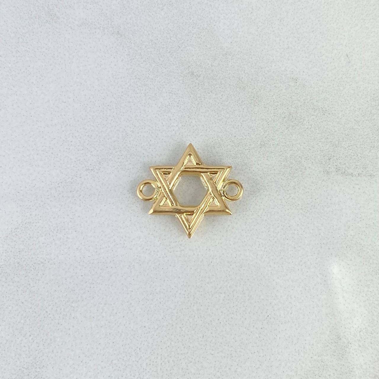 Herraje Estrella De David 0.6gr / 1.5cm / Oro 18K