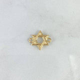 Herraje Estrella De David 0.6gr / 1.5cm / Oro 18K