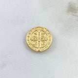 Herraje San Benito 1.5gr / 2cm / Tambor Oro Amarillo 18K