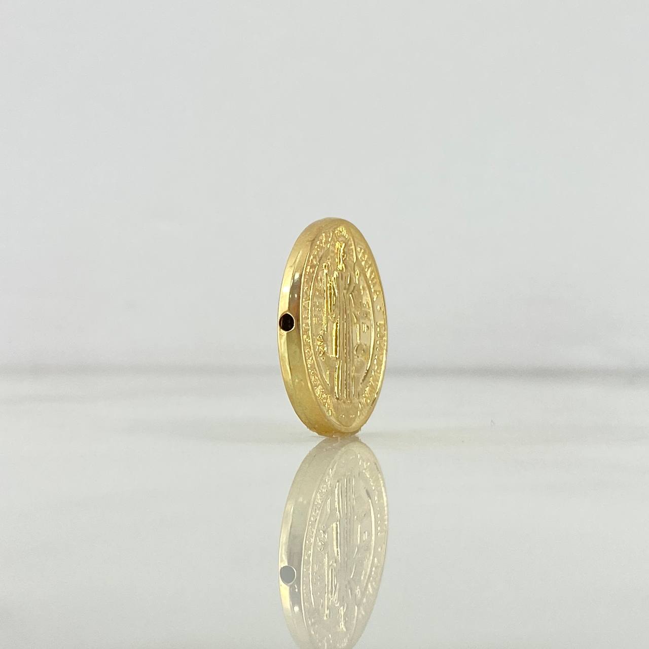 Herraje San Benito 1.5gr / 2cm / Tambor Oro Amarillo 18K