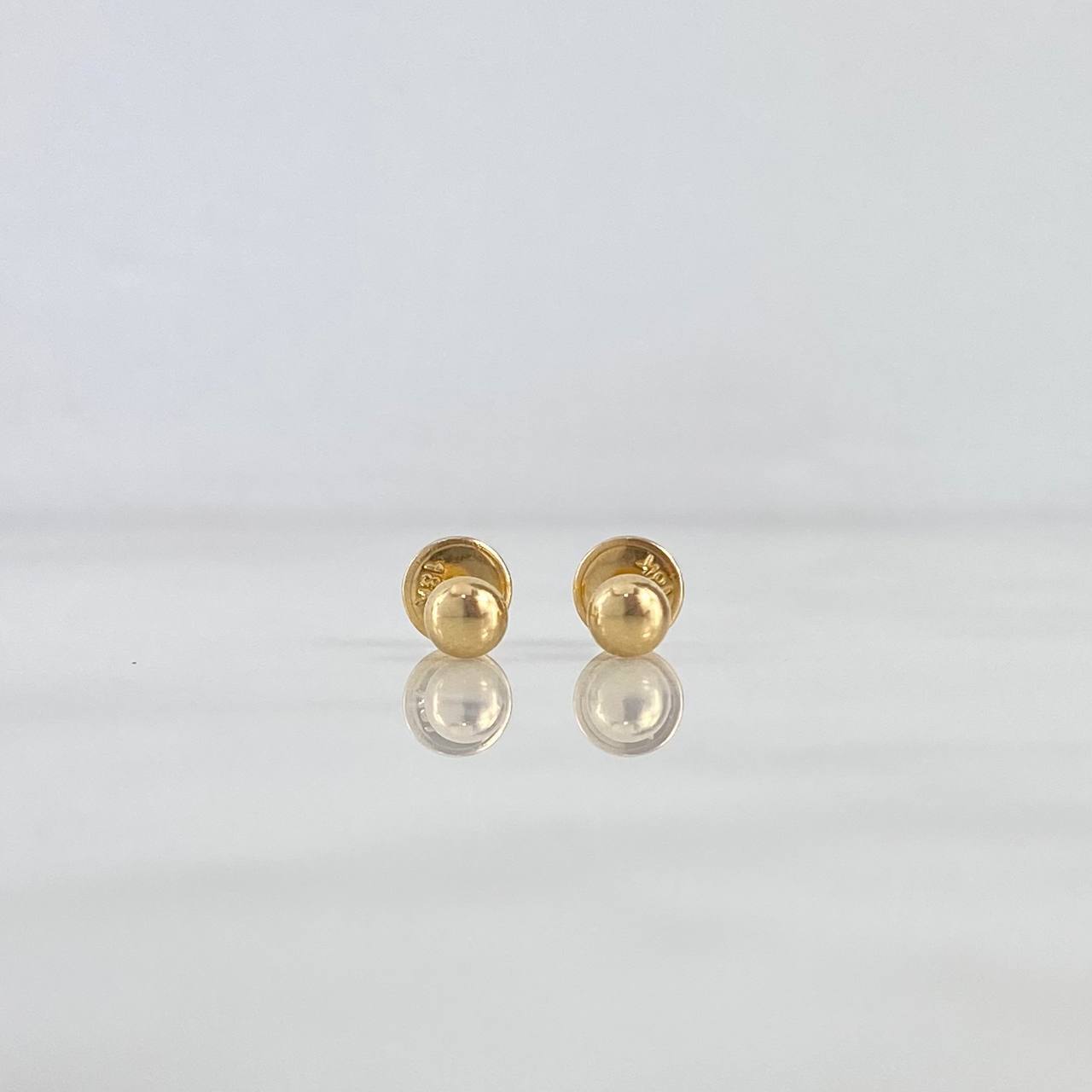 Topos Media Bola 0.45gr / 4mm Lisa Oro Amarillo 18K