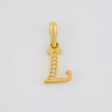 Dije Letra Cursiva L 0.85g / 3/4 in Oro Amarillo 18K