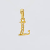 Dije Letra Cursiva L 0.85g / 3/4 in Oro Amarillo 18K