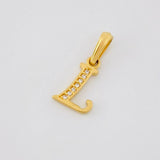 Dije Letra Cursiva L 0.85g / 3/4 in Oro Amarillo 18K