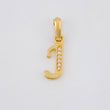 Dije Letra Cursiva J 0.8g / 3/4 in Oro Amarillo 18K