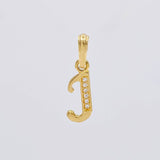 Pendant Italic Letter J 0.8g / 3/4 in 18K Yellow Gold