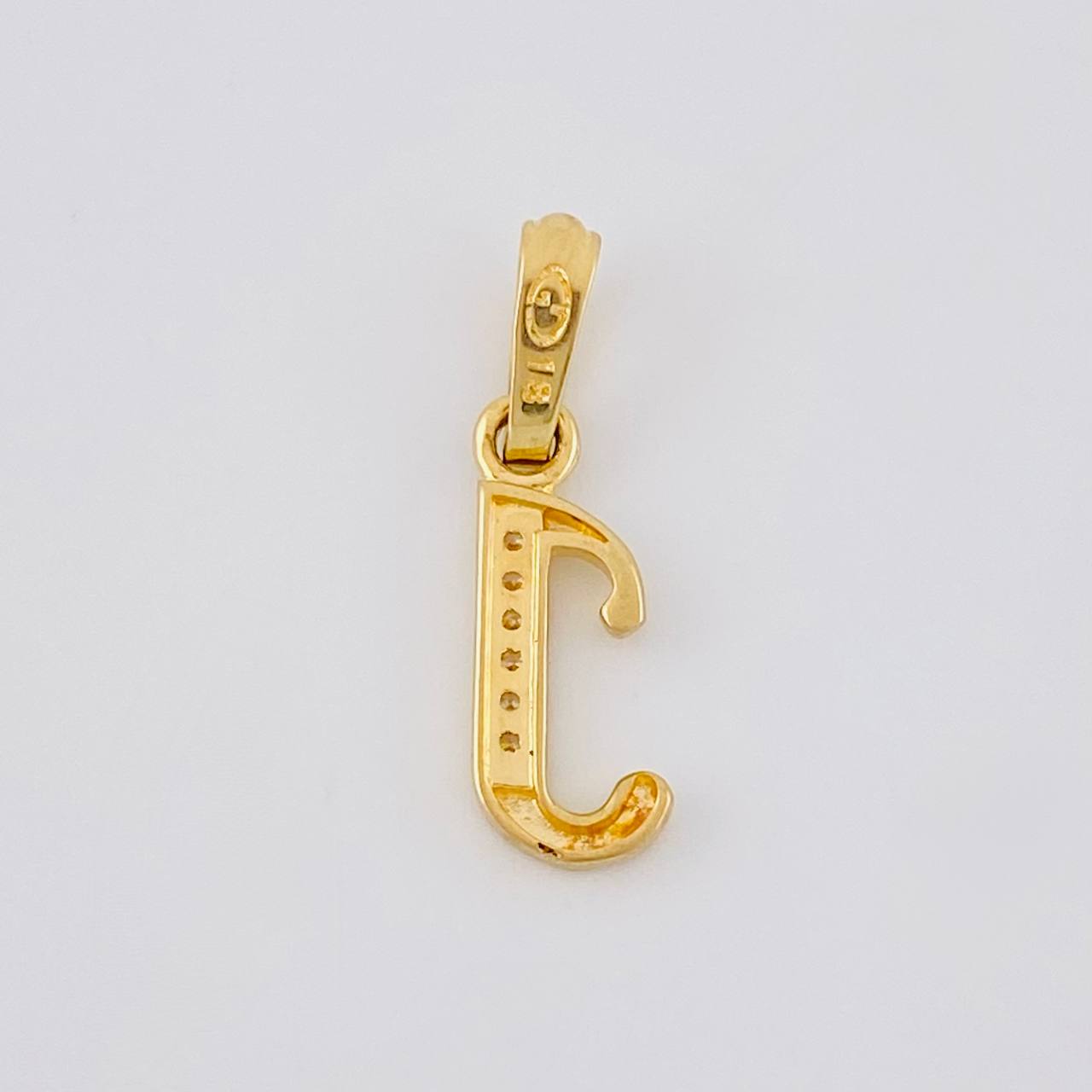 Dije Letra Cursiva J 0.85g / 3/4 in Oro Amarillo 18K