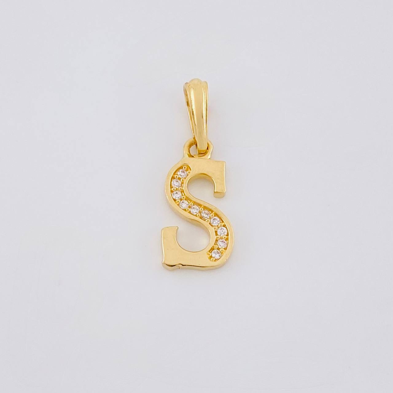 Pendant Italic Letter S 1.05g / 3/4 in 18K Yellow Gold