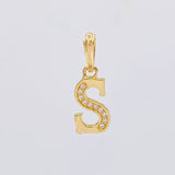 Dije Letra Cursiva S 1g / 3/4 in Oro Amarillo 18K