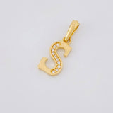 Pendant Italic Letter S 1.05g / 3/4 in 18K Yellow Gold