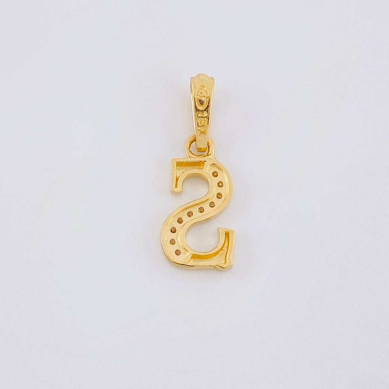 Pendant Italic Letter S 0.95g / 3/4 in 18K Yellow Gold