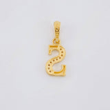 Pendant Italic Letter S 1.05g / 3/4 in 18K Yellow Gold