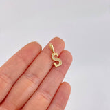 Pendant Italic Letter S 1.05g / 3/4 in 18K Yellow Gold